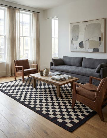 5' 9 x 7' 8 Hand Woven Kilim Modern Wool Rug