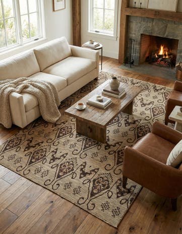 6' x 9' Hand Knotted Modern Ziegler Rug