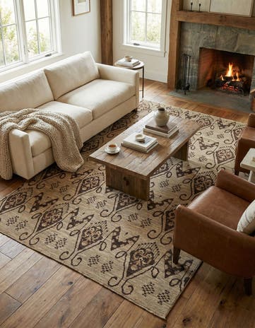 6' x 9' Hand Knotted Modern Ziegler Rug
