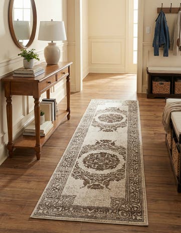 Chocolate Brown Hermitage Runner Rug