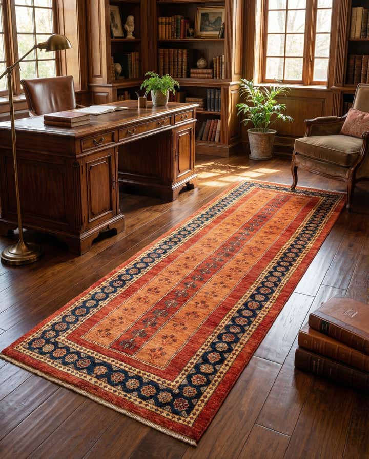 2' 9 x 9' 6 Luribaft Wool Runner Rug