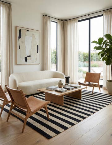 5' 6 x 7' 10 Hand Woven Kilim Modern Wool Rug
