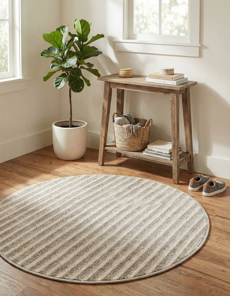 Detail image of  3' x 3'  Washable Sabrina Soto Indoor / Outdoor Round Rug