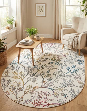 4' x 6' Blossom Oval Rug