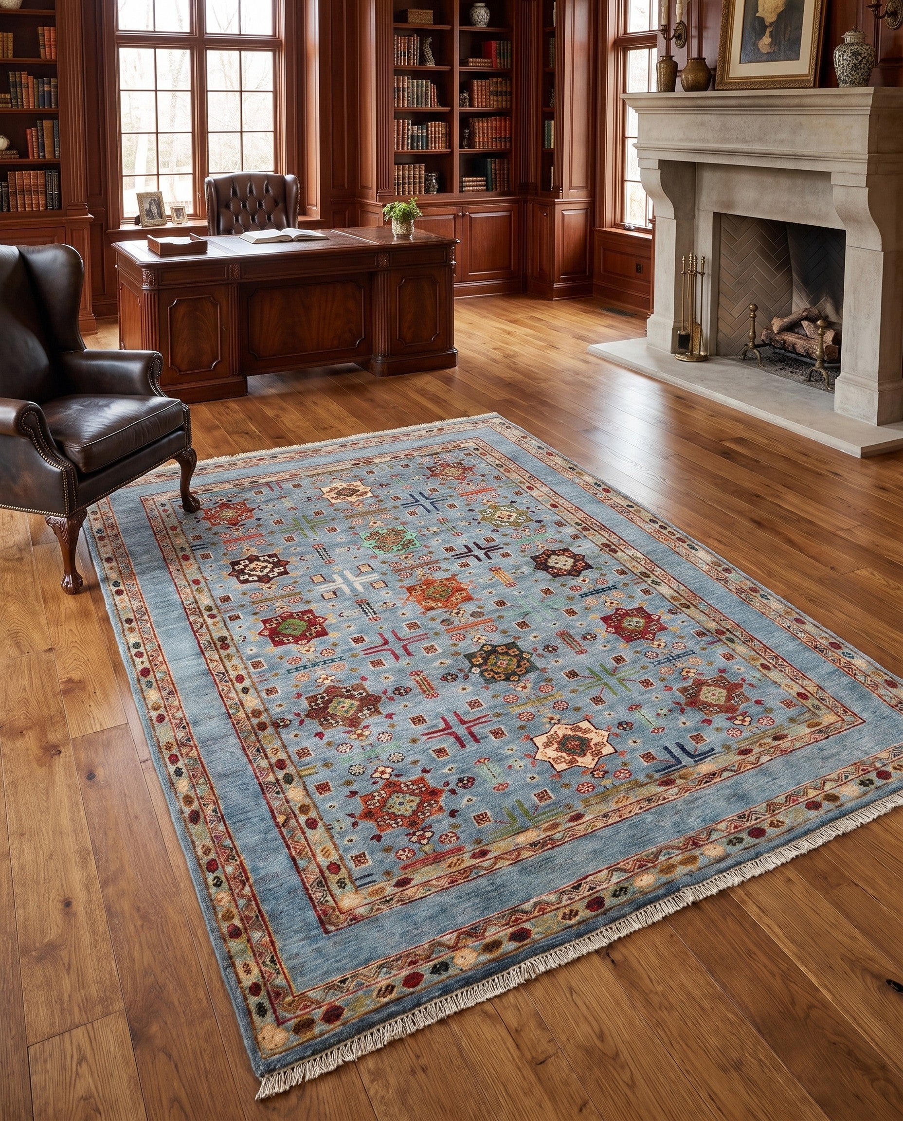 5' 1 x 6' 9 Hand Knotted Ariana Ziegler Rug
