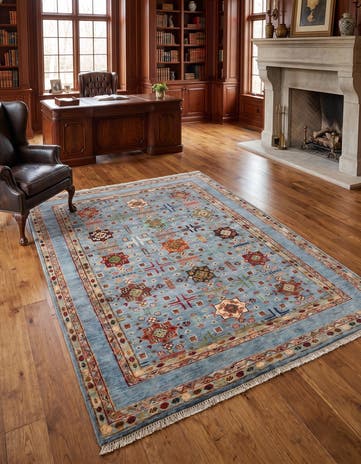 5' 1 x 6' 9 Hand Knotted Ariana Ziegler Rug