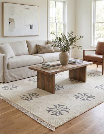 4' 7 x 6' 7 Hand Knotted Darya Wool Rug