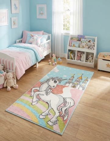 2' 2 x 4' Unicorn Whimsy Kids Runner Rug