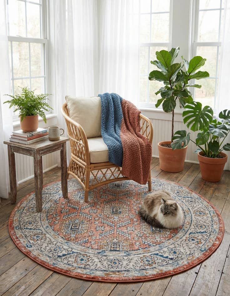 Detail image of  5' 3 x 5' 3 Nyla Round Rug