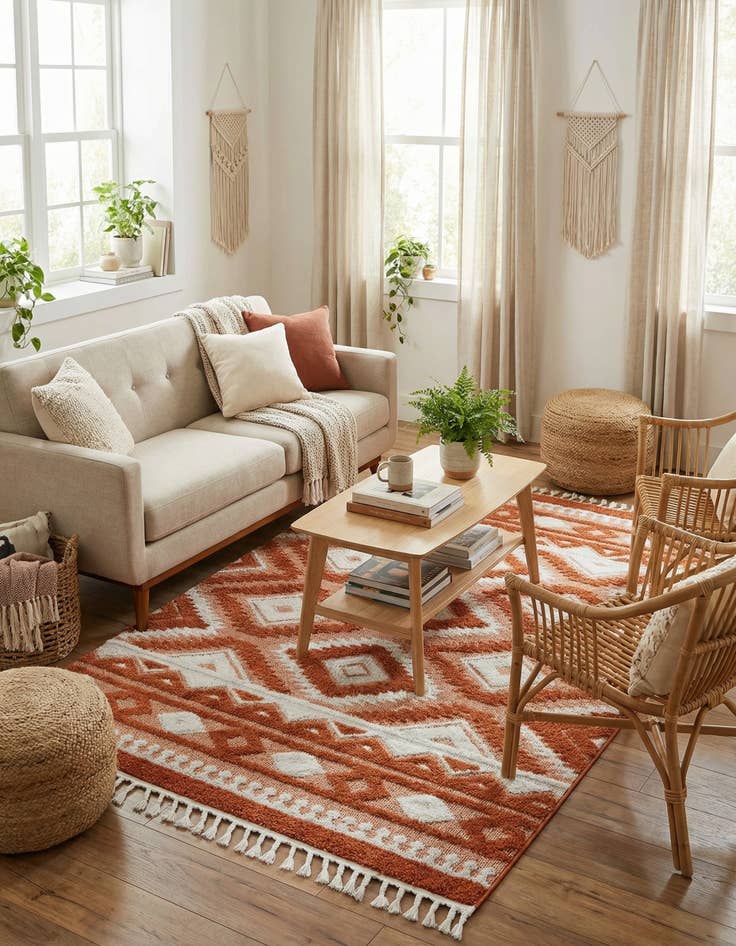 Detail image of  5' 3 x 8' Boho Rug