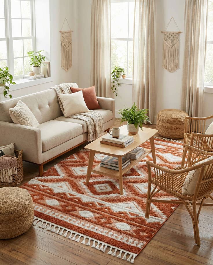 Detail image of 5' 3 x 8' Boho Rug
