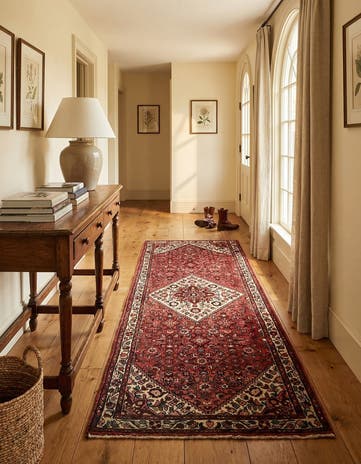 3' 10 x 10' 2 Hand Knotted Hossainabad Persian Wool Runner Rug