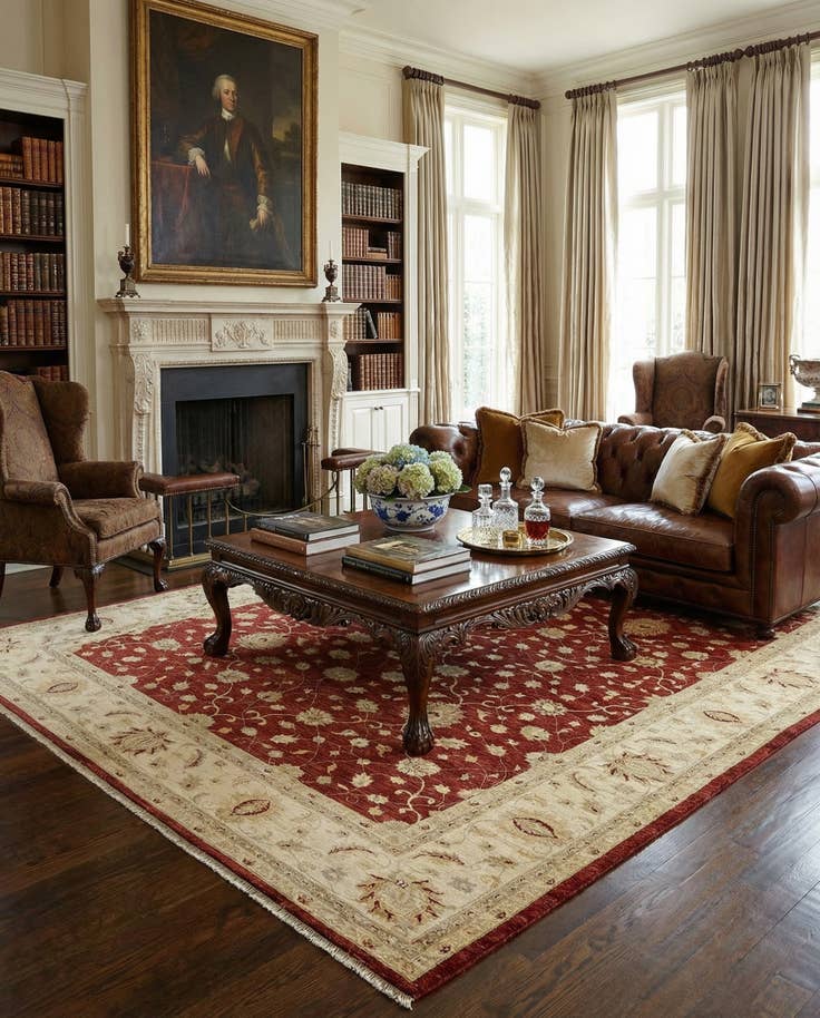 Detail image of 9' 3 x 11' 4 Ziegler Wool Rug