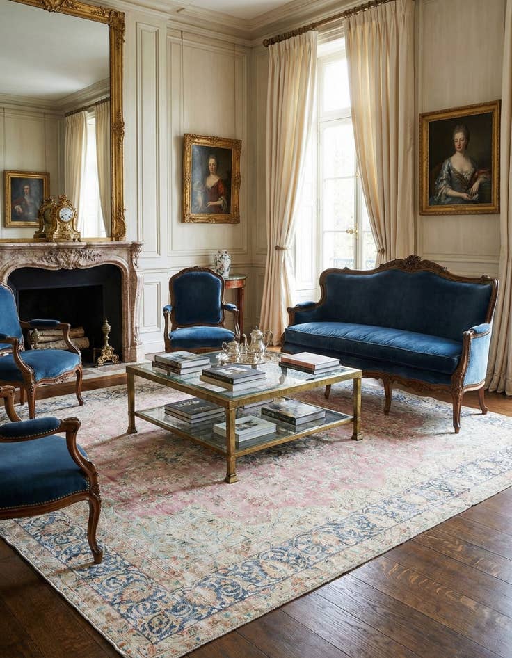 Detail image of 9' 4 x 13' Vintage Royal Wool Rug