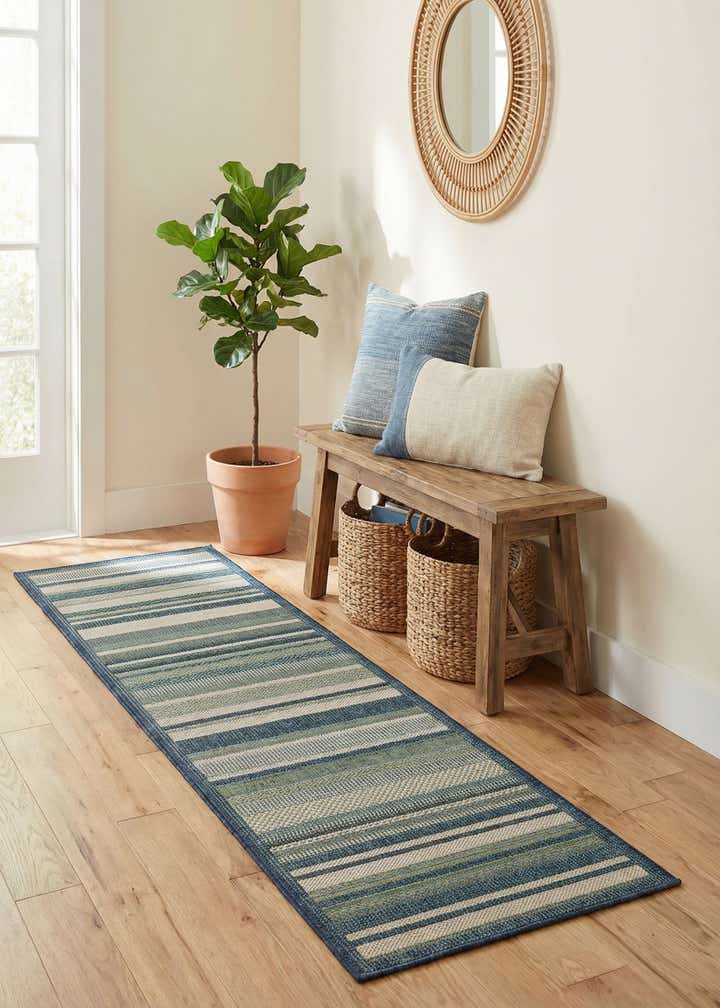 2' x 6' Easy-Clean Baja Indoor / Outdoor Runner Rug