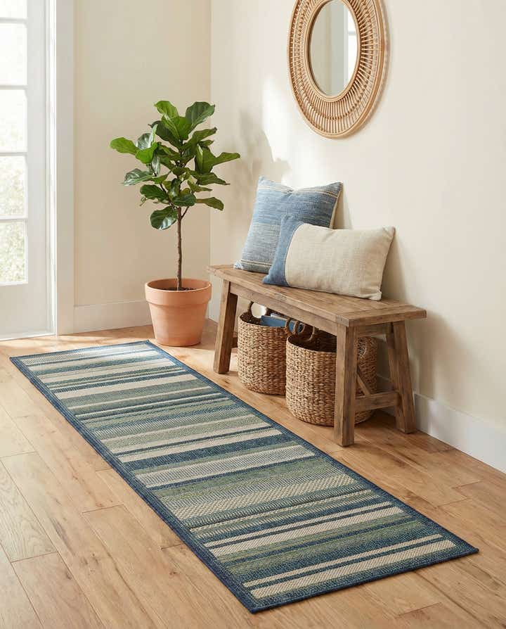 2' x 6' Easy-Clean Baja Indoor / Outdoor Runner Rug