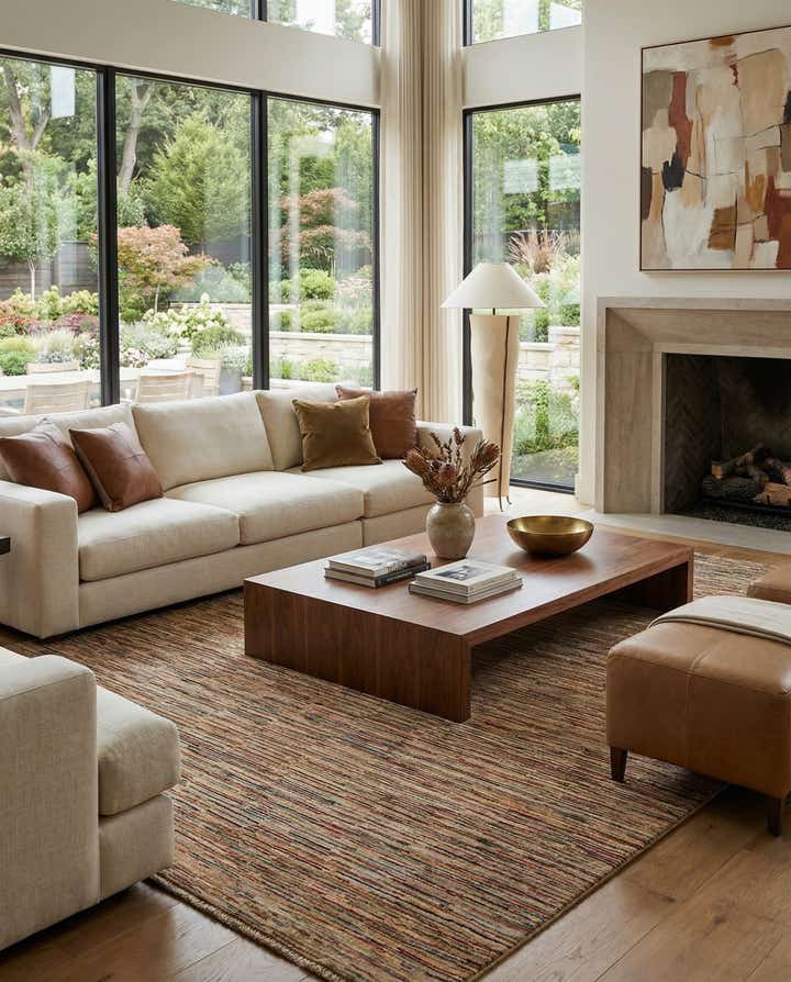 7' 11 x 9' 9 Hand Knotted Modern Ziegler Wool Rug