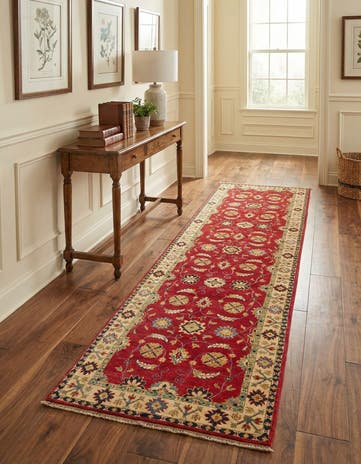 2' 7 x 9' 9 Hand Knotted Kazak Runner Rug