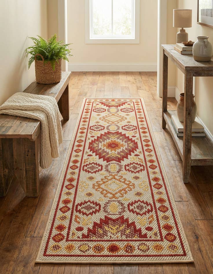 Detail image of 2' x 6'  Washable Baja Indoor / Outdoor Runner Rug