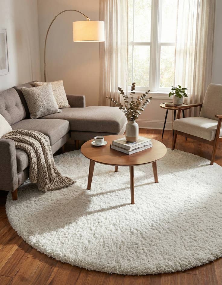 Detail image of  7' x 7' Zermatt Shag Round Rug