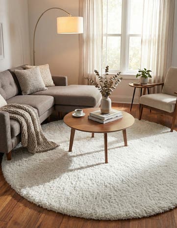 7' x 7' Zermatt Shag Round Rug