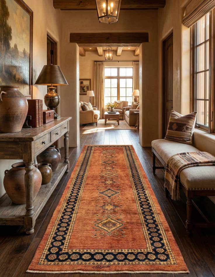 Detail image of 2' 7 x 9' 9 Luribaft Wool Runner Rug