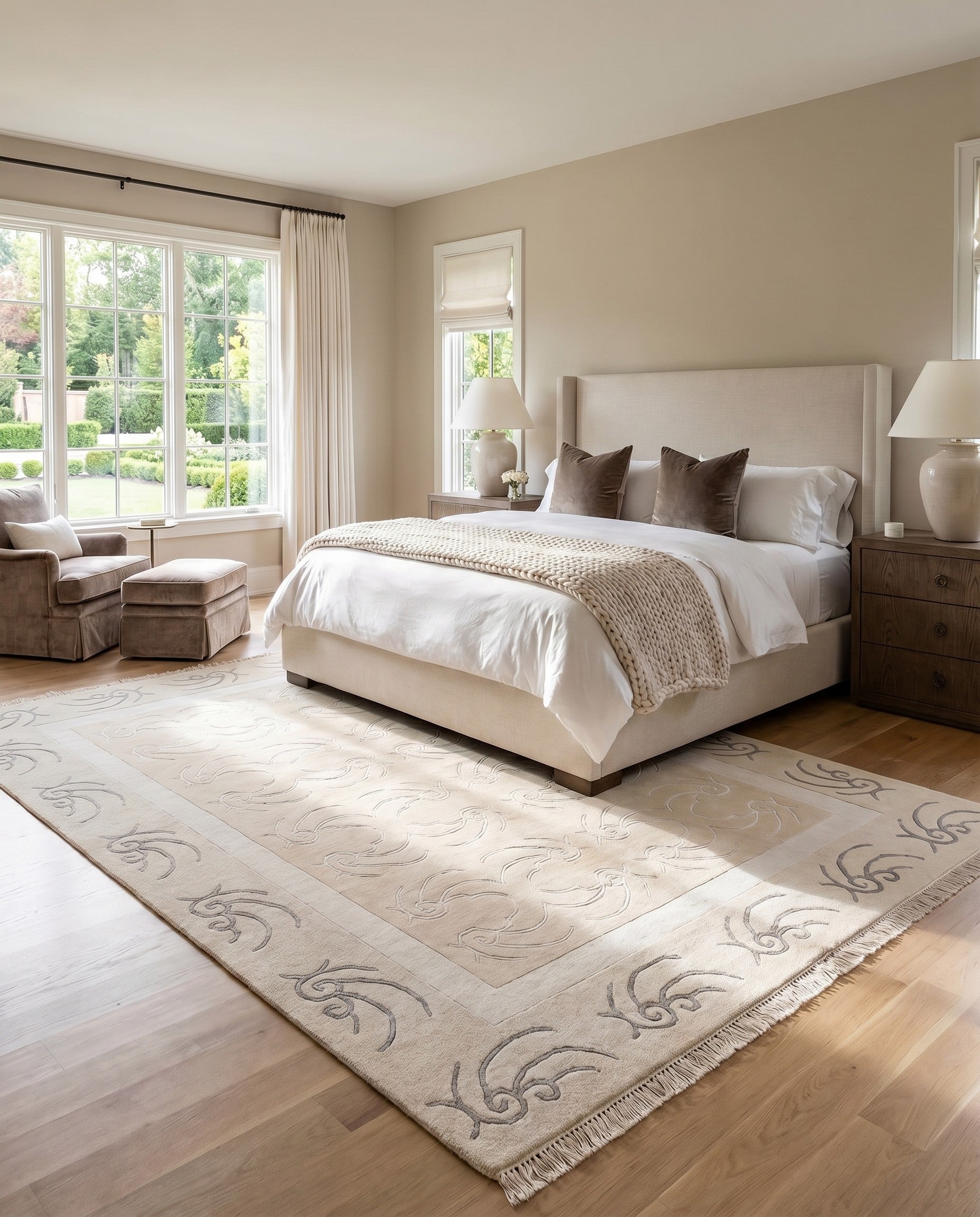 5' 5 x 7' 9 Hand Knotted Darya Wool Rug