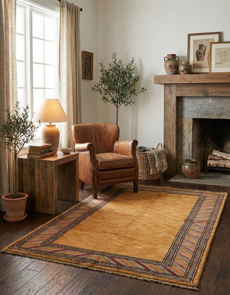 Detail image of  3' 1 x 4' 9  Hand Knotted Kashkuli Gabbeh Oriental Wool Rug