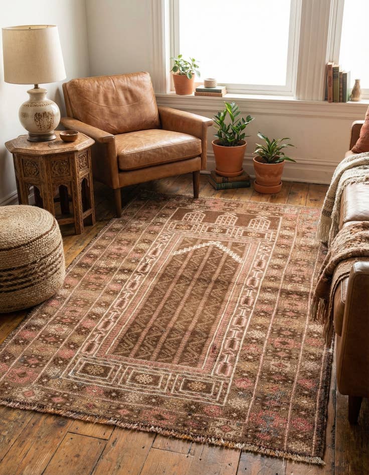 Detail image of 3' x 4' 5  Hand Knotted Balouch Persian Wool Rug