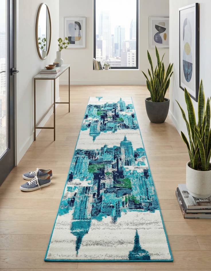 Detail image of 2' x 13' Metropolis Runner Rug