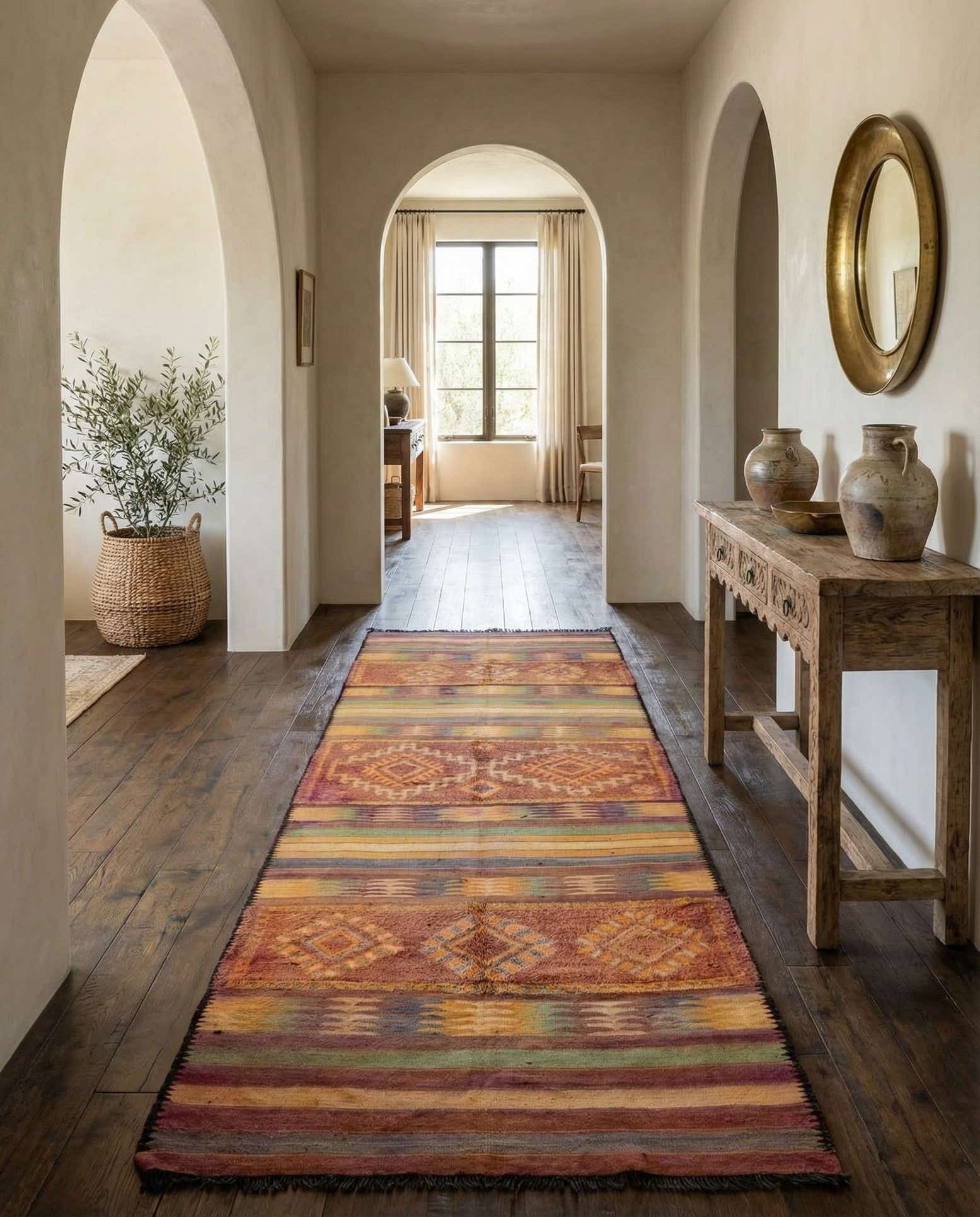 5' 9 x 17' 3 Hand Knotted Moroccan Wool Runner Rug