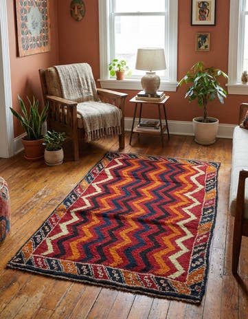 2' 10 x 4' 9 Hand Knotted Balouch Persian Wool Rug