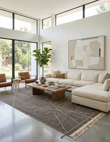 9' 7 x 15' Hand Woven Kilim Modern Wool Rug
