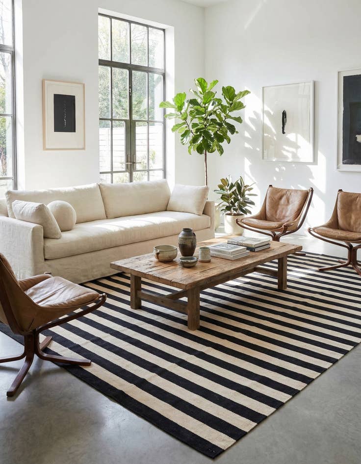 Detail image of 8' 2 x 9' 10  Hand Woven Kilim Modern Wool Rug