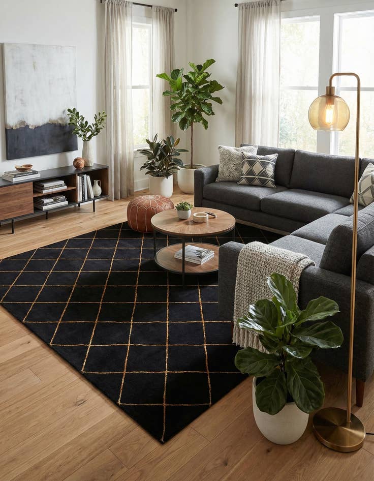 Detail image of 10' x 10' Vogue Geo Square Rug