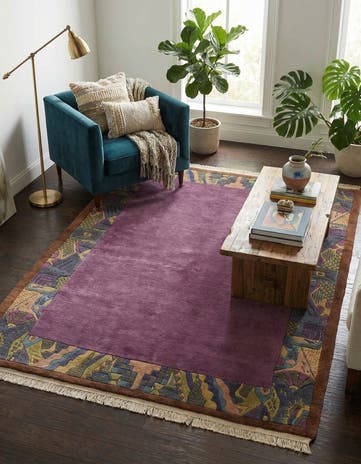 5' 9 x 7' 8 Hand Knotted Nepal Wool Rug