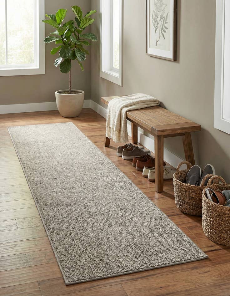 Detail image of 2' x 6' 1  Washable Solid Indoor / Outdoor Runner Rug