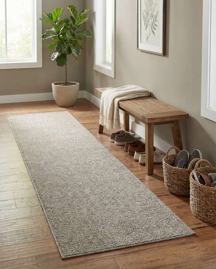 2' x 6' 1 Easy-Clean Solid Indoor / Outdoor Runner Rug