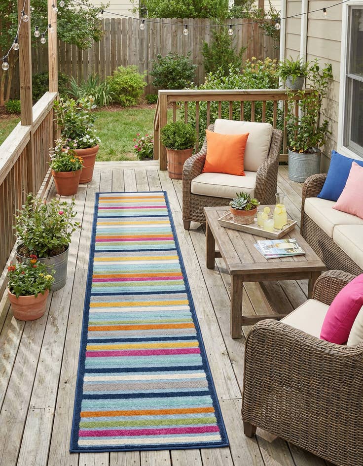 Detail image of 2' x 10' Easy-Clean Aruba Indoor / Outdoor Runner Rug