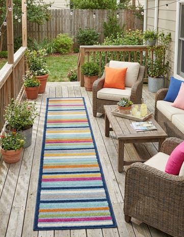 2' x 10' Easy-Clean Aruba Indoor / Outdoor Runner Rug