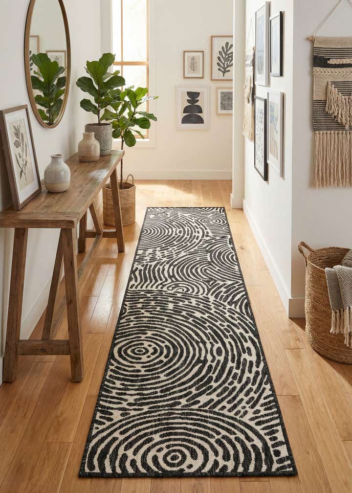 2' x 8' Easy-Clean Modern Indoor / Outdoor Runner Rug