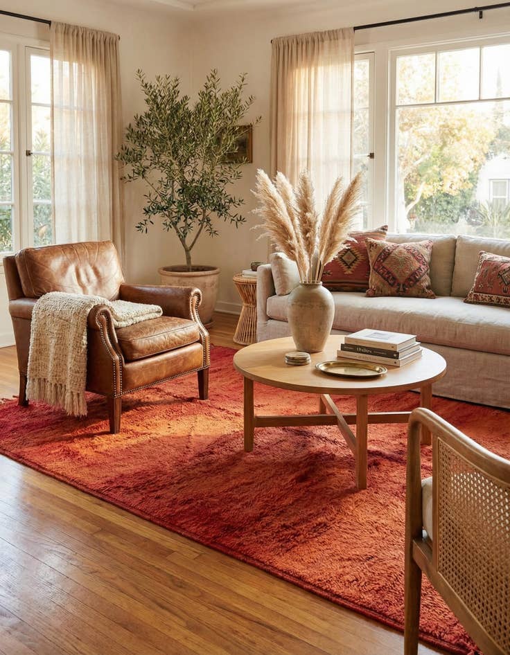 Detail image of 5' 1 x 6' 4  Hand Knotted Moroccan Wool Rug