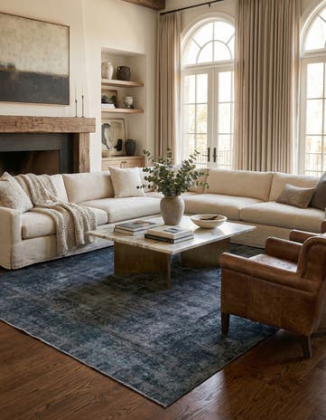 8' 8 x 12' 10 Hand Knotted Ultra Vintage Persian Wool Rug