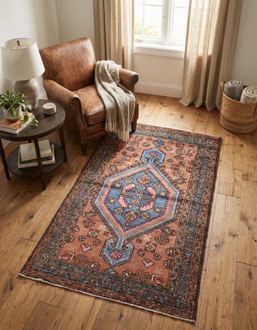 3' x 4' 7 Hand Knotted Ultra Vintage Persian Wool Rug
