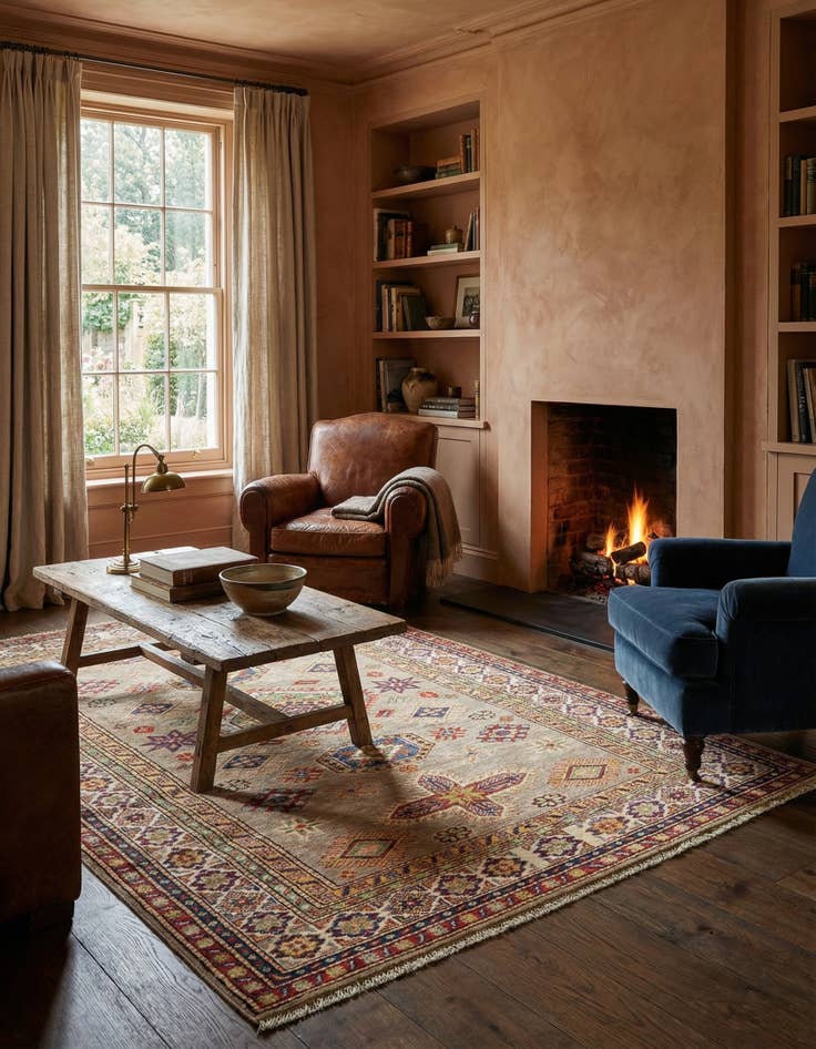 Detail image of 4' x 6' 1 Kazak Wool Rug