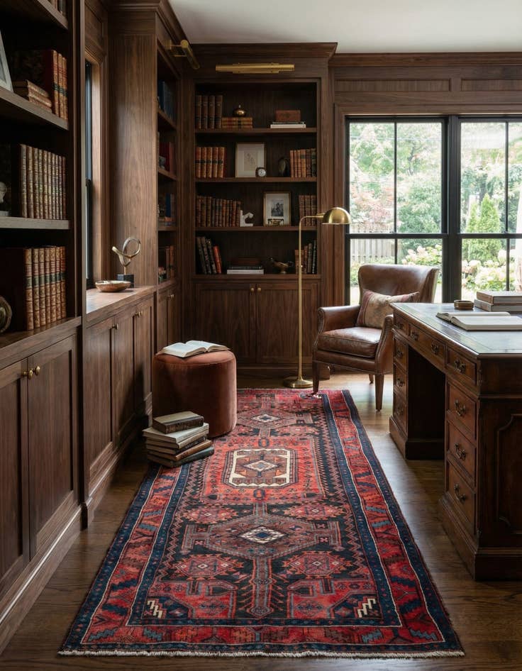 Detail image of 4' 2 x 10' 6 Hamedan Runner Rug