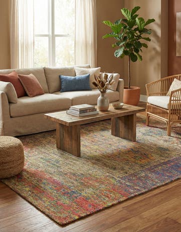 7' 10 x 10' Hand Woven Chenille Jute Rug