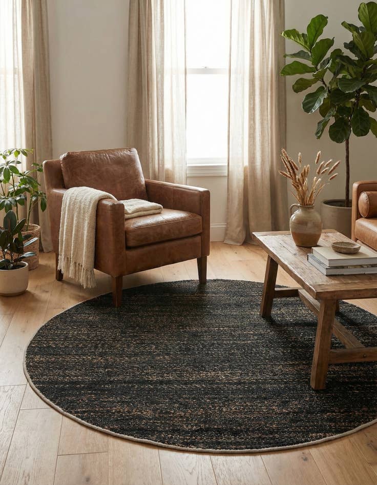 Detail image of  5' 3 x 5' 3 Palm Beach Jute Round Rug