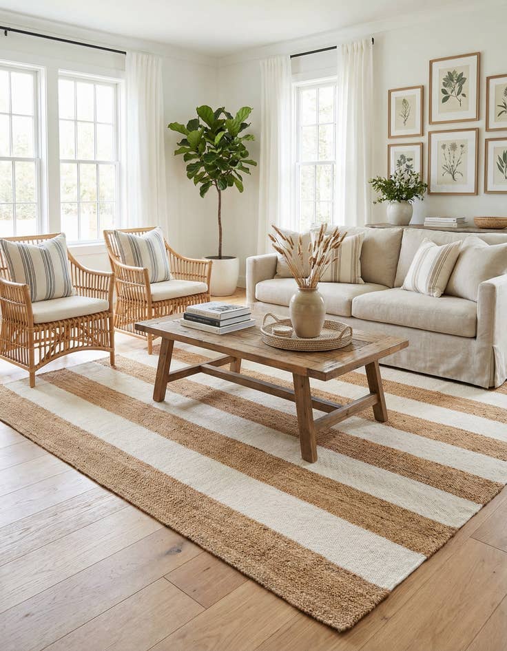 Detail image of 5' 1 x 8'  Hand Woven Jill Zarin Hamptons Rug