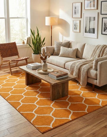 7' x 10' Lattice Frieze Rug